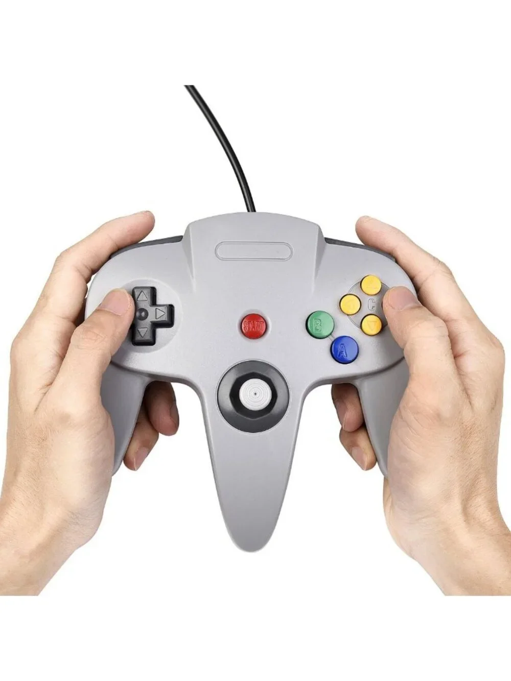 2x Retro Wired N64 Gamepad Controllers - Classic Joystick for Nintendo Console